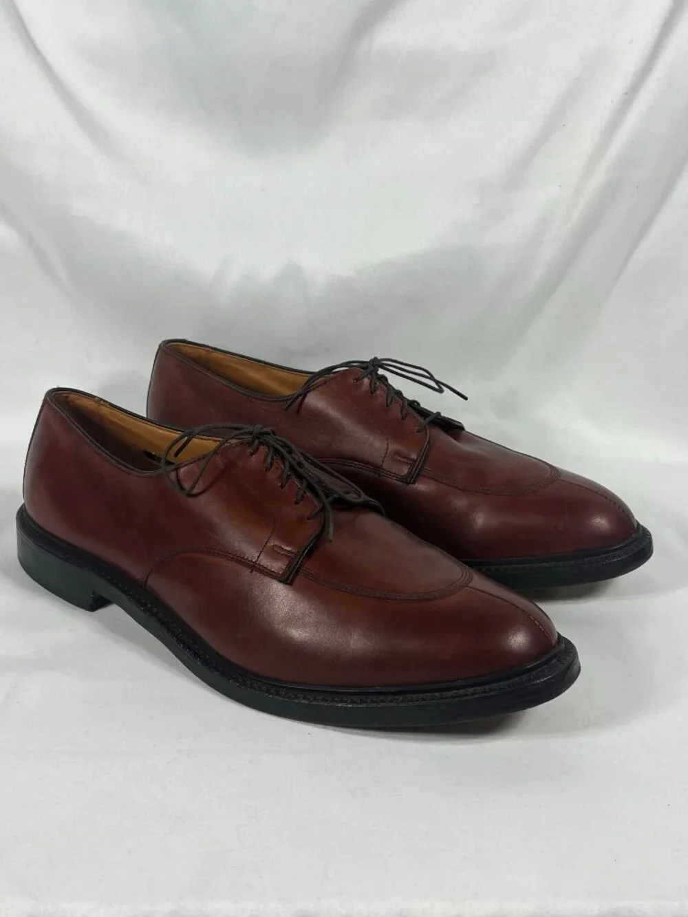 Allen Edmonds Derby Dress Shoes Mens Walton Leather Split Toe Brown Size 15 D